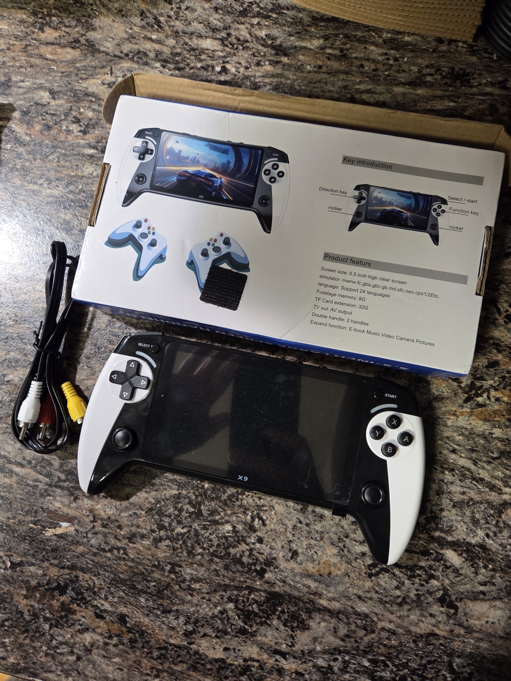Black hawk large screen handheld game